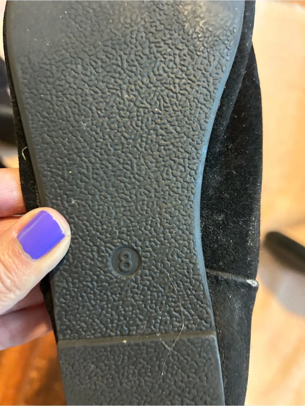 Source Unknown Black Suede Over-the-Knee Flat Boots